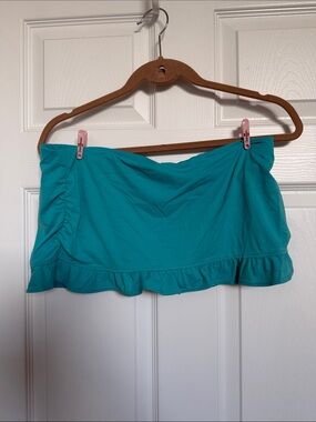 Athleta Teal Ruffle Swim Bottom Size M